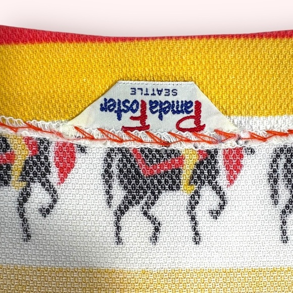 VINTAGE 1960’s Striped Equestrian Horse Micro Mini Dress/Tunic by Pamela Foster - Picture 5 of 9